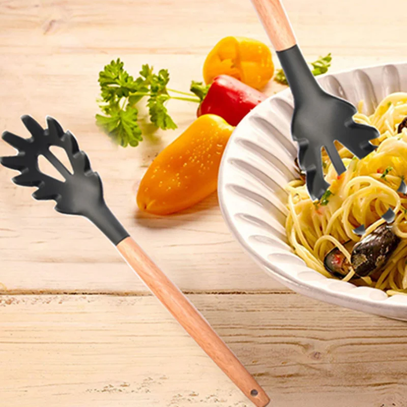SOLEDI из бука, простой набор кухонной утвари, Многофункциональный кухонный ресторан, прочные силиконовые кухонные принадлежности, семейные термостойкие