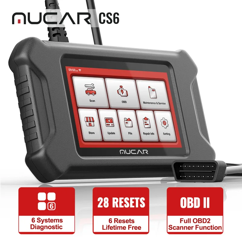Диагностический сканер MUCAR CS2/4/6 Автомобильный для диагностики система ABS/SRS/ECM/TCM |