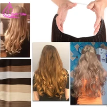 Утонченные волосы 2" женские рыбий линии волосы для наращивания поддельные волосы длинные волны секретная невидимая проволока термостойкие синтетические волосы