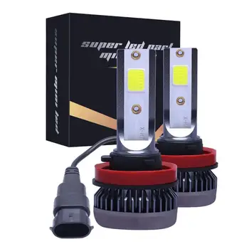 

A Pair H11 H8 H9 90W 12000LM IP68 Mini LED Headlight Bulbs Fog Lights 3000K Yellow Light Bulbs For Cars