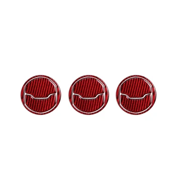 

Carbon Fiber Air Outlet Sticker Red For Ford Mustang 2019-2015 Parts Waterproof Wear-resistant Inner