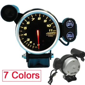 

tachometer motorcycle Gauge 3.15 Inch 80mm Stepper Motor 0~11000 RPM meter digital with Shift Light car modification parts