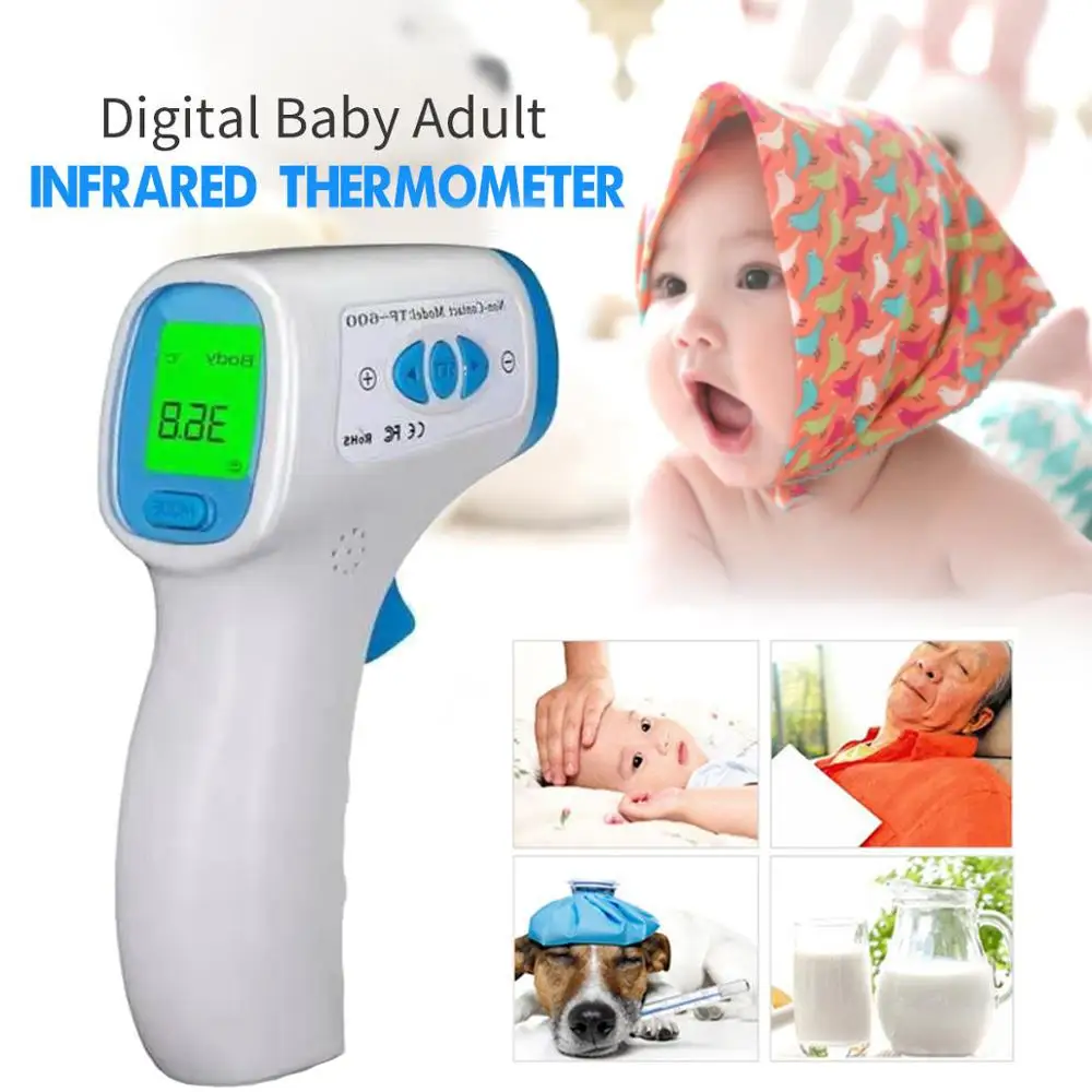 

2019 Muti-fuction Baby Digital Thermometer Infrared Forehead Non-contact Infrared Termometro With LCD Backlight Termometr