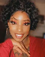 Beeos-peluca corta con rulos de corte Pixie 250%, 4x4, pelucas de cabello humano brasileño Remy, cabello humano de 8 pulgadas prearrancado con pelo de bebé