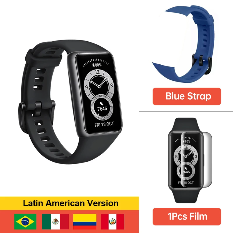 Global Version Huawei Band 6 Band6 SpO2 BT5.0 1.47'' AMOLED Screen Heart Rate Tracker 2-Week Life Braccialetto Relógio inte 