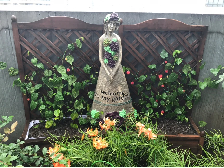 Открытый сад добро пожаловать девушка украшения суккулент юбка Ангел скульптура Ретро цветок фея Пейзаж Двор украшения сада