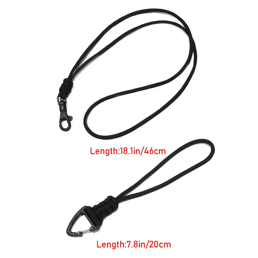1PC Paracord Keychain Lanyard Triangle Buckle High Strength Parachute Cord Self-Defense Emergency Survival Backpack Key Ring