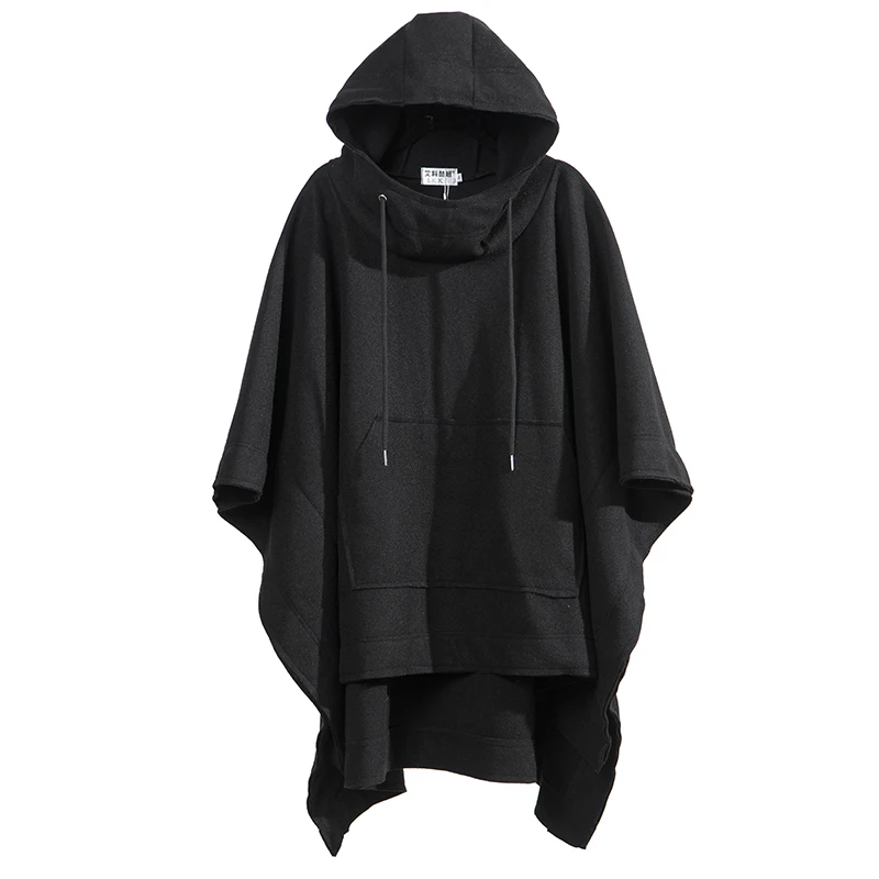 Men Hooded Coat Men's Cloak Fashion Clothing Vintage Woolen Cape Male