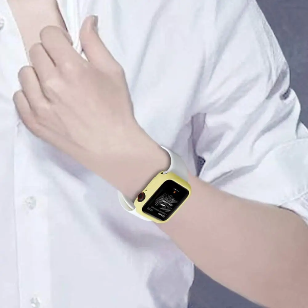 Candy Soft Silicone Case for Apple Watch 6 SE 5 4 3 2 1 42MM 38MM Cover Protection Shell for iWatch 4 5 6 3 2 40MM 44MM  Bumper
