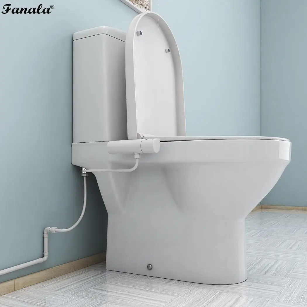 US Toilet Seat Water Spray Non-Electric Mechanical Bidet Toilet Seat Attachment Safe Body Wash Cleaner Flusher Easy to Use
