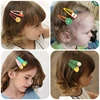 1 Juego de horquillas bonitas de goma con dibujos de flores y frutas para niñas, pinzas para el pelo de regalo para niñas, bandas para el pelo niños, accesorios para el cabello ► Foto 2/6