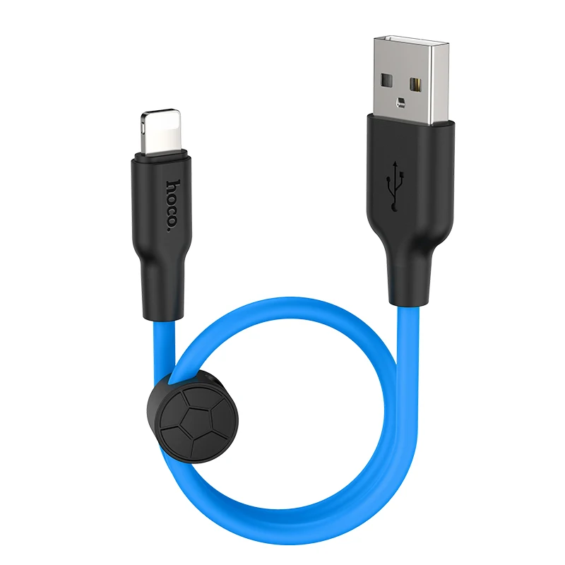 HOCO X21Plus, 30 шт./лот,, 0,25 м, мягкий силиконовый USB кабель для iPhone type-C, микрокабель для samsung USB-C, провод для зарядки