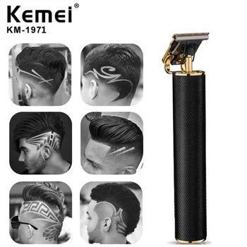 

Kemei 1971 Pro Li T-Outliner Skeleton Heavy Hitter Cordless Trimmer Men 0mm Baldheaded Hair Clipper Finish Hair Cutting Machine