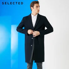 Избранное мужское осенне-зимнее шерстяное кашемировое пальто средней длины | 419127512