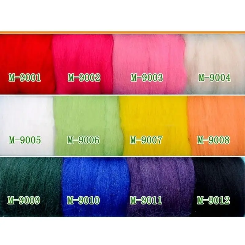 Набор из 36 цветов шерсти мериноса волокна Шерсть-ровинг для иглы валяния DIY ремесло