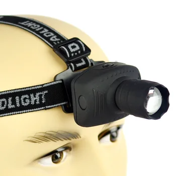 

Third Gear Led Headlamp Super Bright Lamp Telescopic Fishing Camping Adjustable Zoom Outdoor