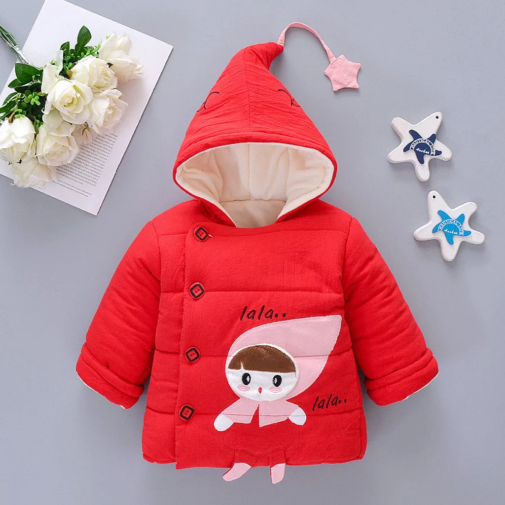 Одежда для маленьких девочек; детская куртка; пальто; зимняя одежда для новорожденных; пальто с длинными рукавами и рисунком для маленьких девочек; куртка; верхняя одежда