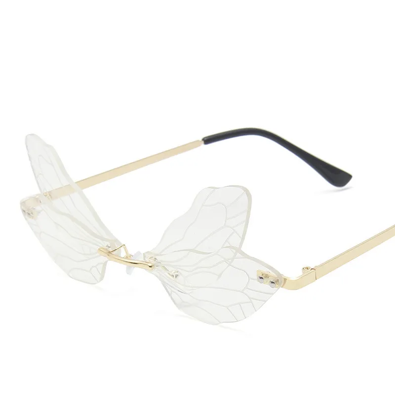 New Fashion Dragoy Sunglasses Women Men Brand Design Rimless Wave Eyewear Trending Narrow Sun glasses_voghion.com