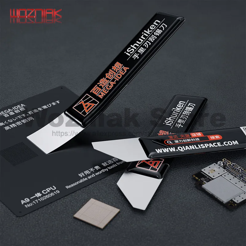 QIANLI ishuiken скребковый оловянный нож T0.2mm для завода оловянный скребковый припой Пастер слабый Магнитный плоский косой рот скребковый оловянный