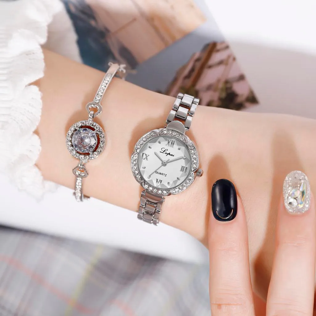 Wristwatch Women Small And Delicate European Beauty Simple Casual Fashion Bracelet Watch Suit relogio feminino часы женские