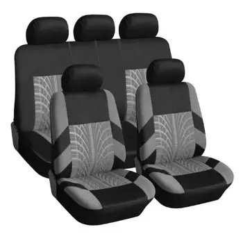 

VODOOL Car Seat Covers Set Tire Track Style Universal Automotive Seat Cover Cushion Car Styling Auto Seat Protector Accessories