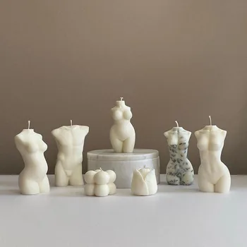 

Silicone Torso Candle Molds Concrete Sculpture Candle Molds Candle Making Tool Naked Body Candle Mold
