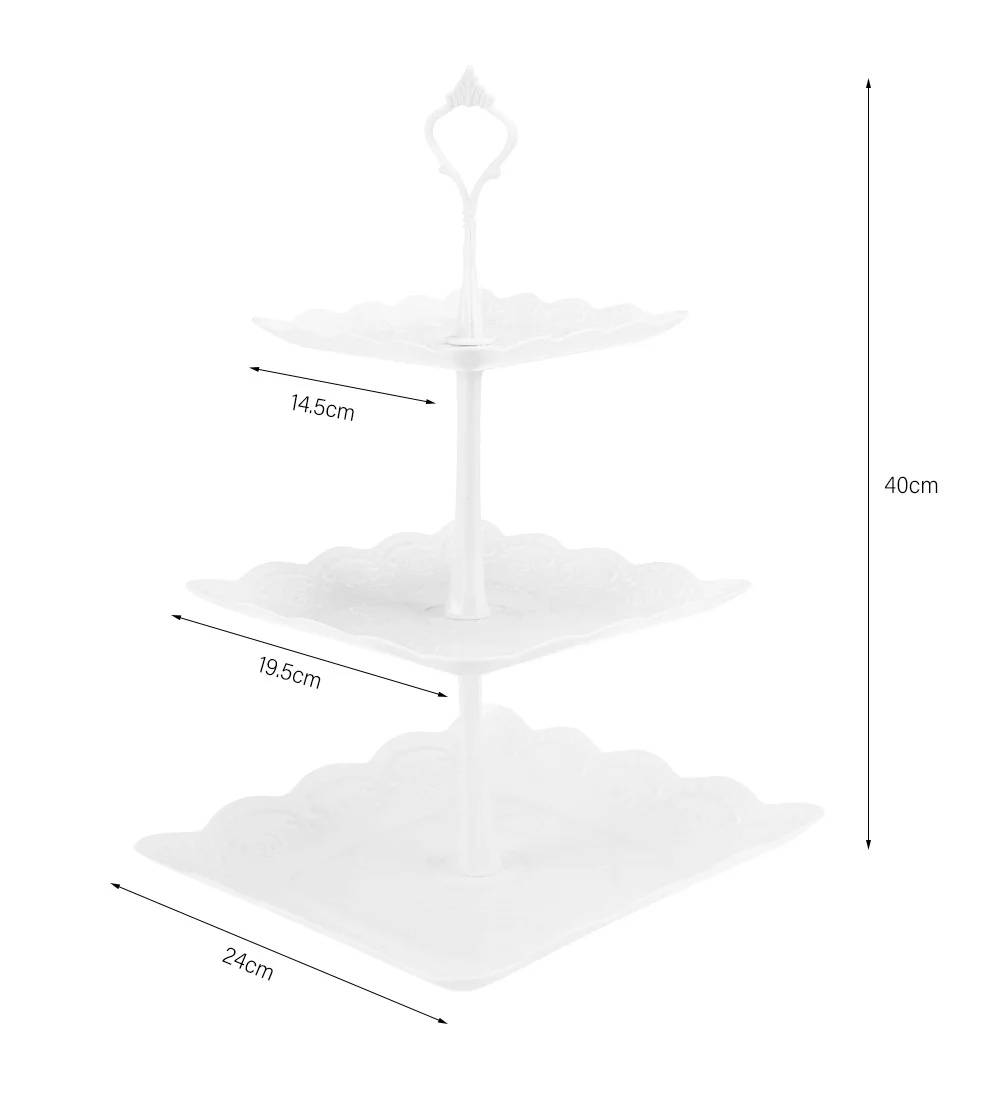  Chrismas Gift New Gold 3 Tiers Cake Fruit Plate Stand Handle Fitting Hardware Rod Plate Stand Cake 