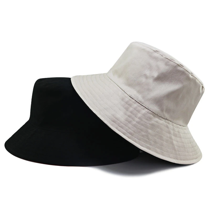Bucket Hats Mens Cotton Hat Big Size Bucket Hats Plus Size Man Hat Large Head Outdoor Panama Caps Cotton Fisherman Hats 56-59cm 59-64cm