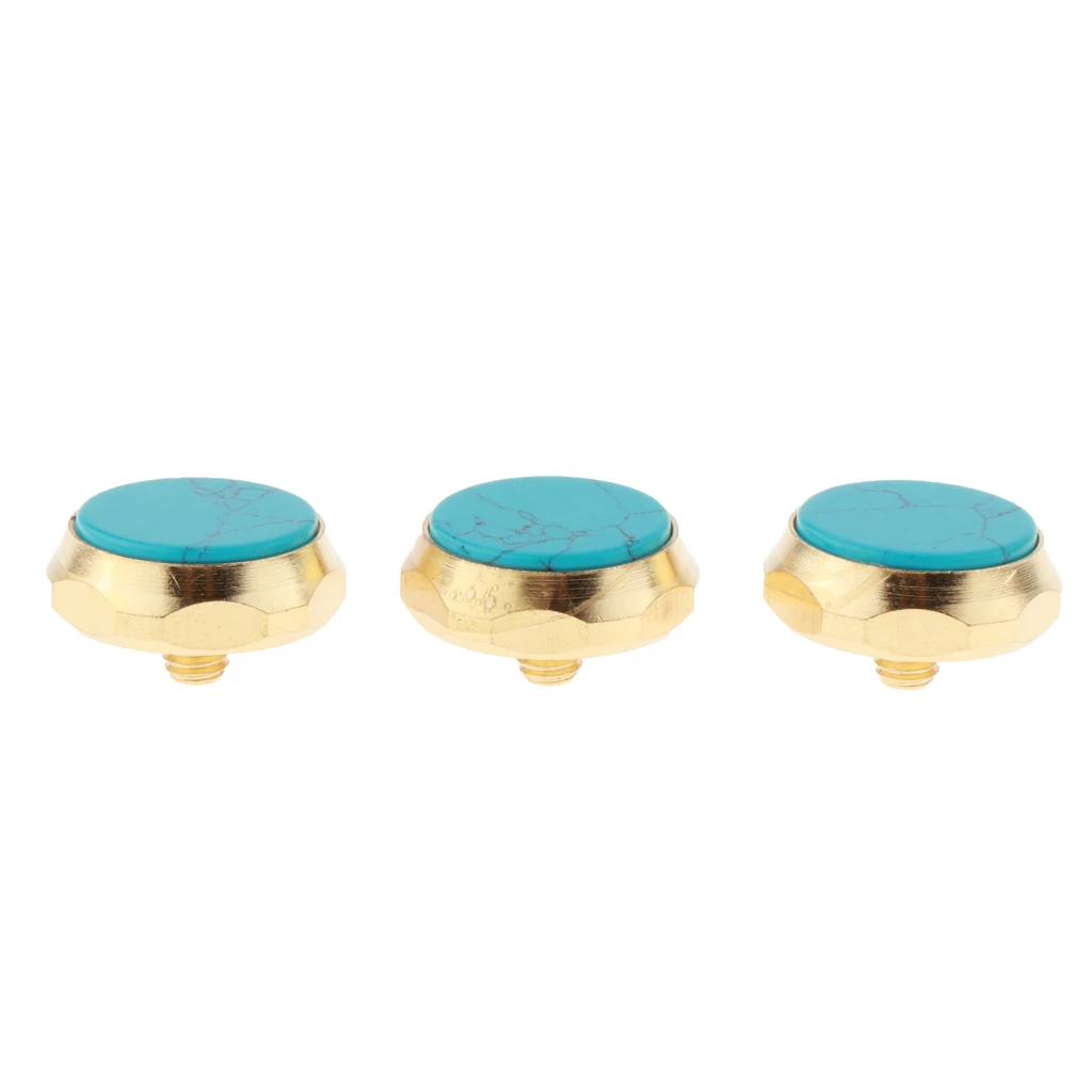 Pack of 3 Trumpet Valve Finger Button Cap Replacements for Trumpeters Students