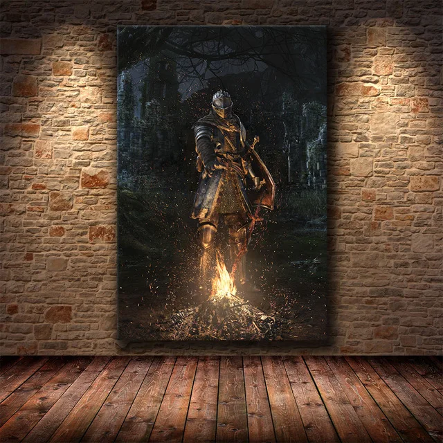 装飾用のダークソウル3のゲームポスター,hdキャンバスに絵画