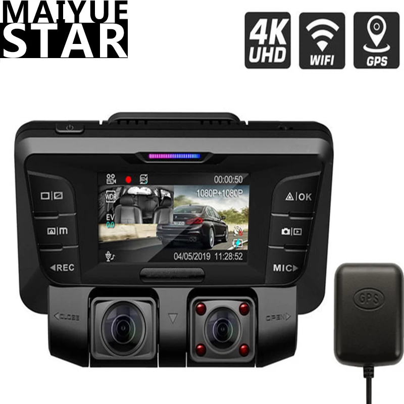 Wi-Fi обновленная Передняя и задняя двойная камера 4K 1080p full HD супер широкий угол