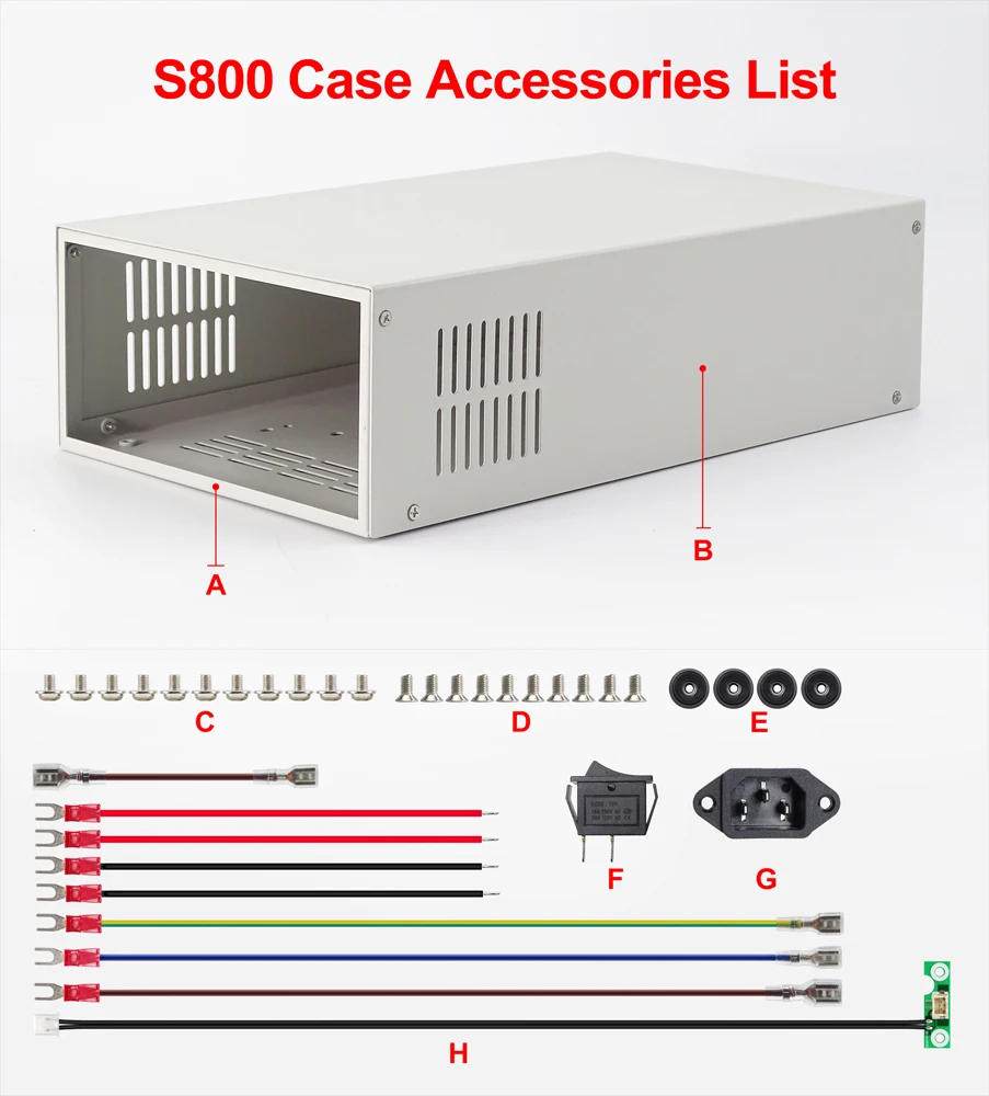 S800 Digital Powersupply Outcase Voltmeter Housing Suitable For RD6012/RD6012W/RD6018/RD6018W 4-Bit Resolution Full Protections