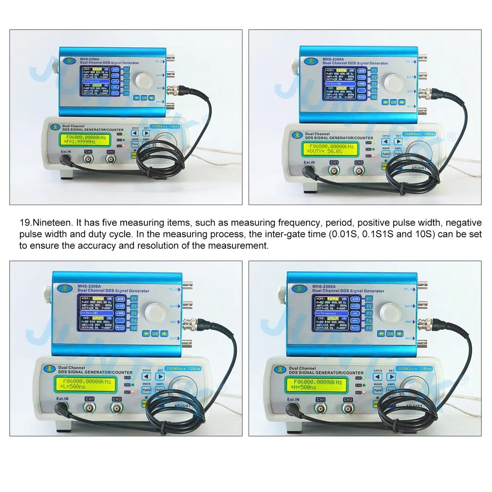 MHS-5200A 6 МГц цифровой DDS двухканальный произвольной формы функциональный генератор сигналов частотомер высокая точность