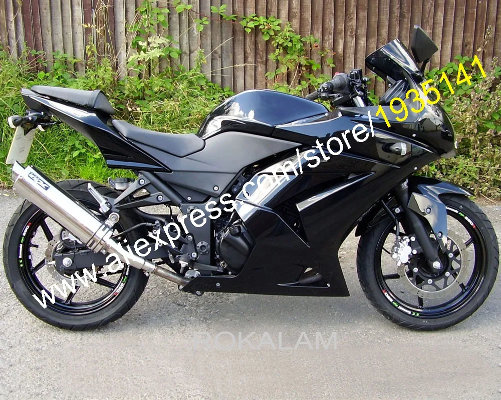 Мотоциклетный обтекатель черного цвета для Kawasaki Ninja ZX 250R ZX250 2008 2009 2010 2011 2012 EX250 08-12 |