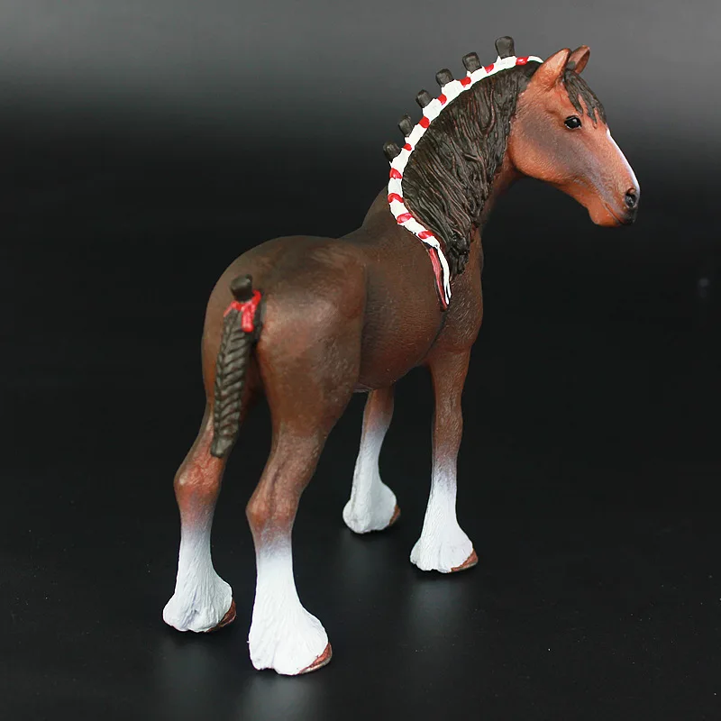 Горячая Распродажа модели дикие животные лошади модель Clydesdale жеребец детская игрушка украшение подарок