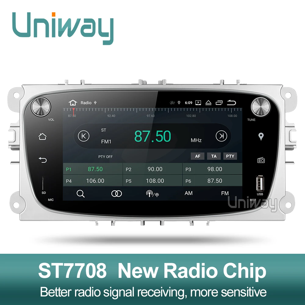 Uniway PX30, 4 Гб+ 32 ГБ, android 9,0 автомобильный dvd для ford focus Mondeo for ford kuga для ford S-MAX C-MAXcar радио автомобиля gps навигации