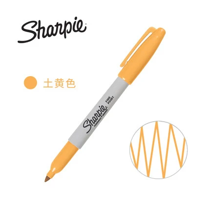 12 шт./партия, американский sanford Sharpie, перманентные маркеры, экологичный маркер, 16 цветов на выбор - Цвет: earth yellow