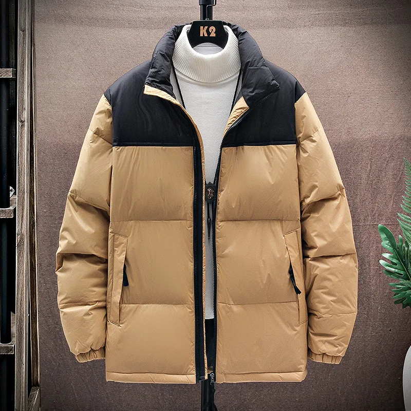 2022 Winter Male Jacket Stand Collar Quality Fashion White Duck Down Man Jacket Windbreak Men's Down Jacket Warm Outwear parka