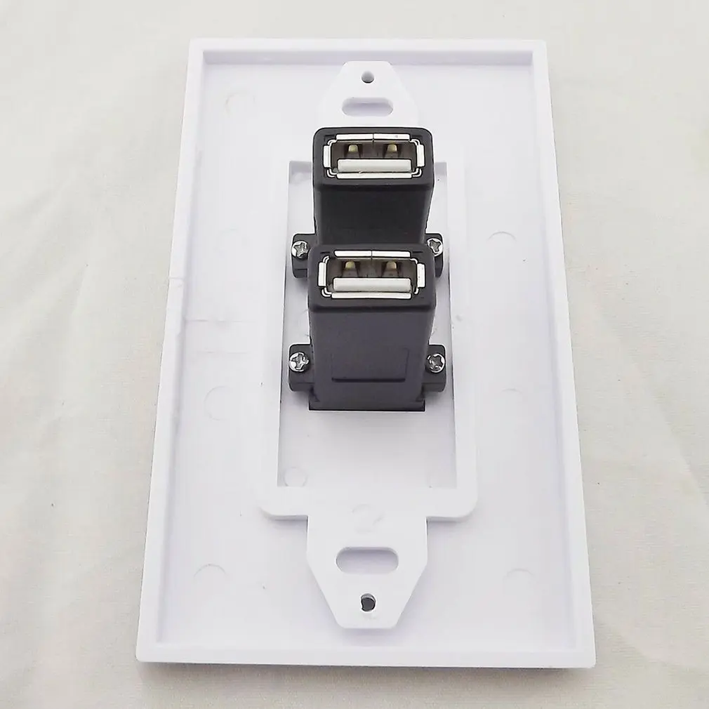 Двойной Usb 3,0 Keystone настенная пластина зарядное устройство розетка крепление Лицевая панель Крышка свинцовая настенная панель Full Hd 1080 ТВ кабельная панель
