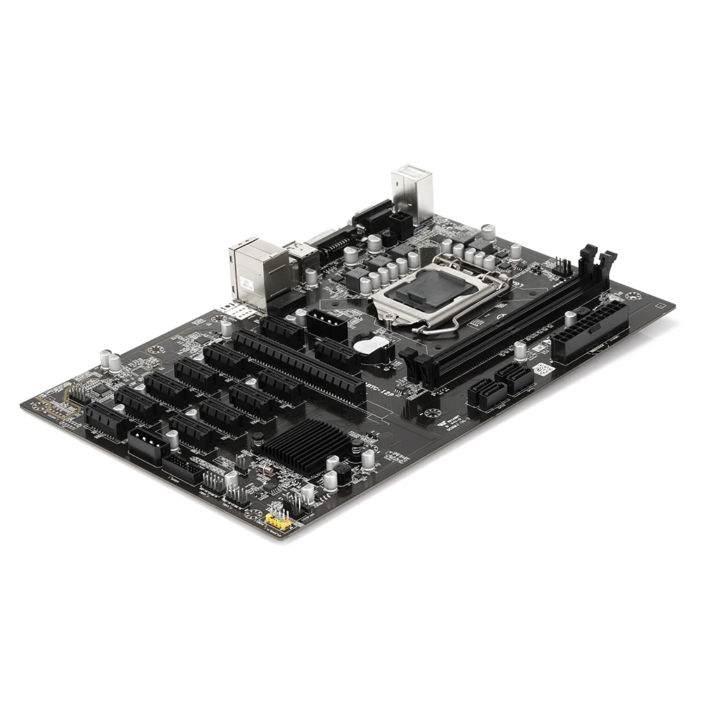 B250 BTC Mining Motherboard Lga 1151 DDR4 SATA USB 3.0 PCIe X1 PCI-E X16 12 Graphics Card GPU Support VGA DVI-I Bitcoin Miner latest computer motherboard