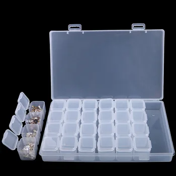 

Manicure Implement Ornament Storage Box mei jia he Decorations Ornament Desktop Separately Packed Case Storage Box 28 Lattice De