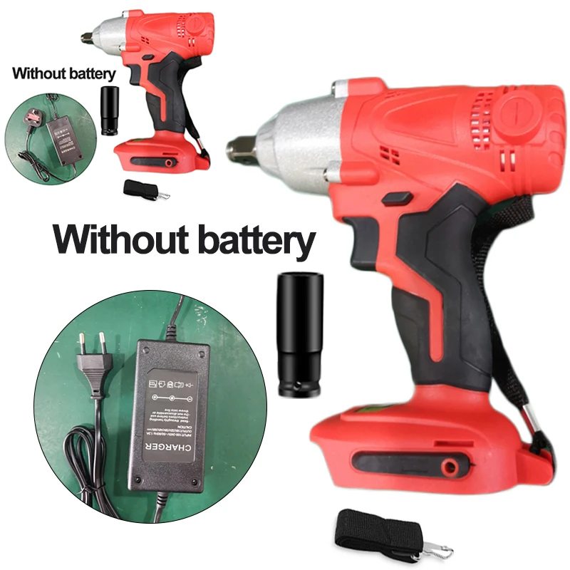 

25*15*8cm 21V Wireless Impact Electric Wrench Brushless Plugs Wrench EU /US /UK Plug New Arrivals Charger