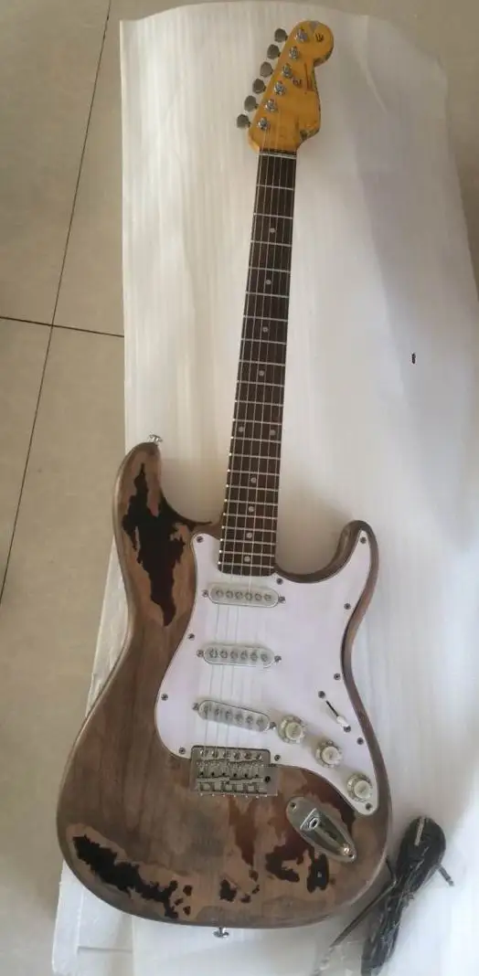 Custom Shop Masterbuilt Ограниченная серия Stevie Ray SRV номер один электрогитара винтажная состаренная Sunburst 170120