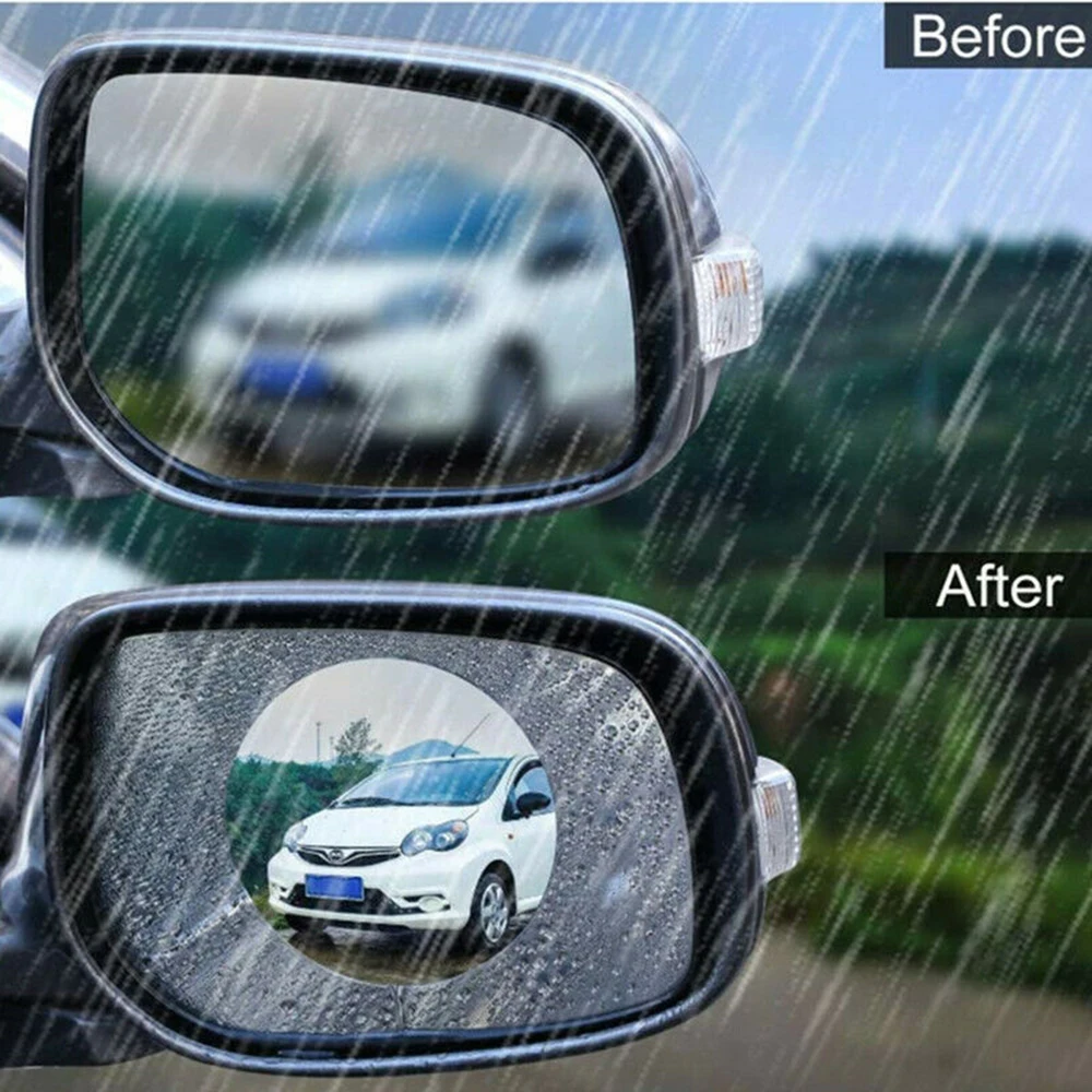 4 шт., Автомобильное зеркало заднего вида, противотуманное, антибликовое, водонепроницаемая, непромокаемая пленка, защита для окна, автомобильные аксессуары
