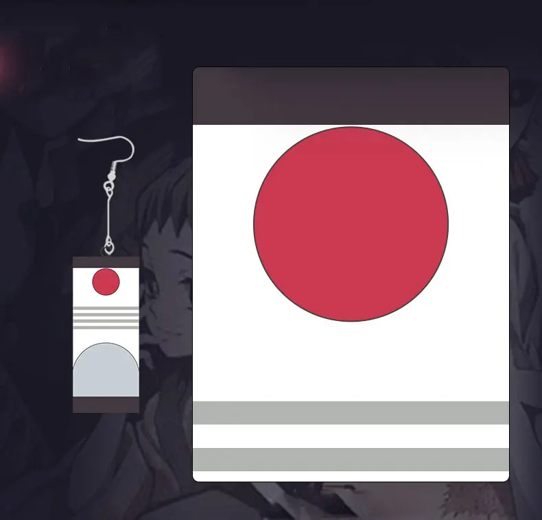 Аниме Kimetsu no Yaiba Kamado Tanjirou серьги принадлежности на хеллоуин для косплея Серьги 1 пара - Окраска металла: NO.2
