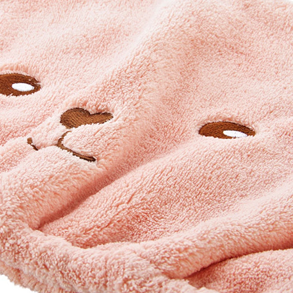 HOT SALE Cute Bear Water Absorbent Shower Quick Drying Hair Hat Head Wrap Towel Bath Cap