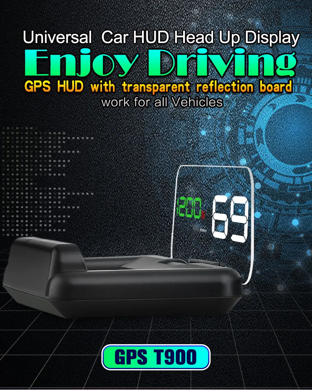 Автомобильный робот умный hud Дисплей автомобиля Спидометр дисплей автомобиля carrobot hud Дисплей с головным убором цифровой GPS Спидометр/hud Исследуйте