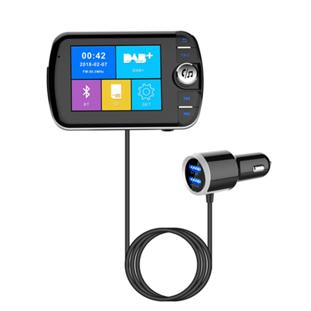 DAB004 Автомобильный Bluetooth музыкальный плеер DAB цифровой радио умный mp3 FM передатчик