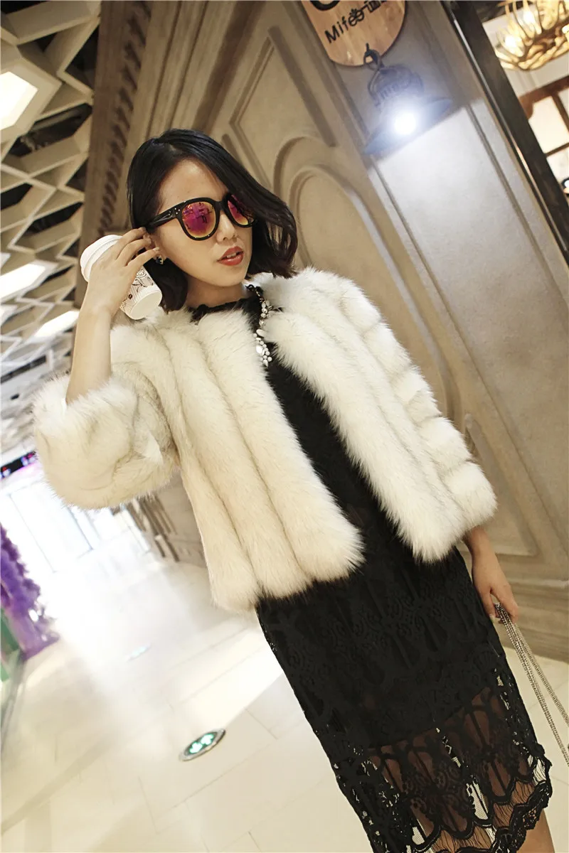 Fluffy Winter Women's Faux Fur Coat Artificial Fur Overcoat Furry Jacket Femme Plus Size Warm Fake Fur Outwear Q1015