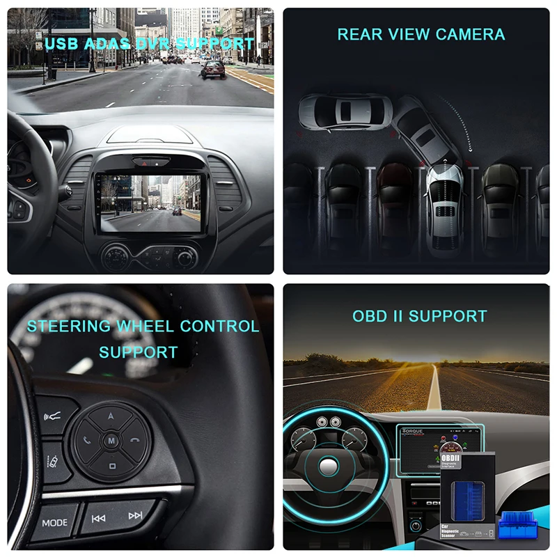 EKIY 9'' TN 2DIN Android 9.0 Car LTE 4G WIFI Recorder For Lexus RX300/RX330/RX350/RX400 2003-2010 Multimedia GPS Navigation DVD